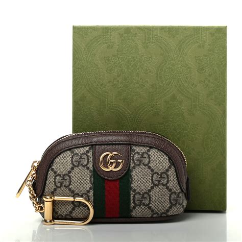 gucci ophidia mini key pouch|Gucci supreme bee key case.